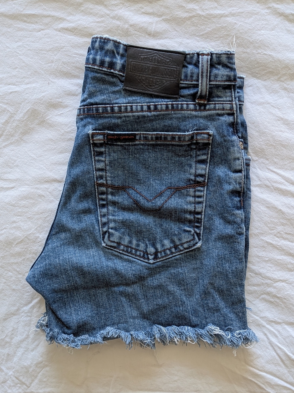 Harley Davidson Low Rise Denim Cutoff Shorts